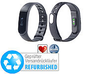 newgen medicals Fitness-Armband V4, Touch-Display, Nachrichten (Versandrückläufer); Fitness-Armbänder mit Herzfrequenz-Messung und GPS-Streckenaufzeichnung 