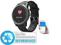 newgen medicals Fitness-Uhr mit Bluetooth, Herzfrequenz (Versandrückläufer); Fitness-Armband mit Blutdruck- und Herzfrequenz-Anzeigen, Bluetooth Fitness-Armband mit Blutdruck- und Herzfrequenz-Anzeigen, Bluetooth 